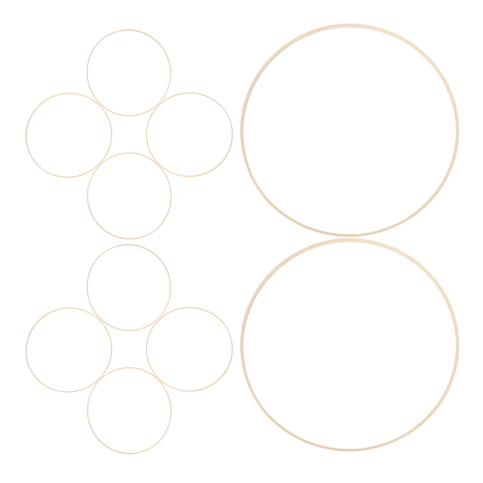10Pcs Bamboo Floral Hoops Mate - Wedding Floral Supply ulasan dan harga