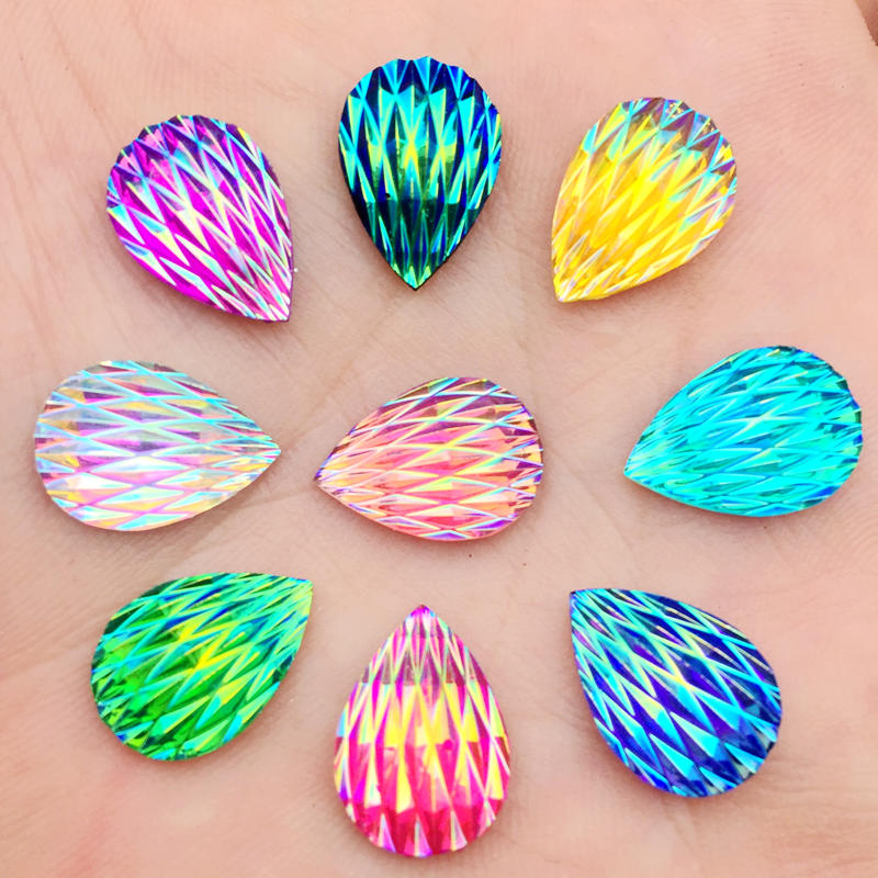 60pcs 10*14mm Water Drop Shiny - Wedding Water Supply ulasan dan harga