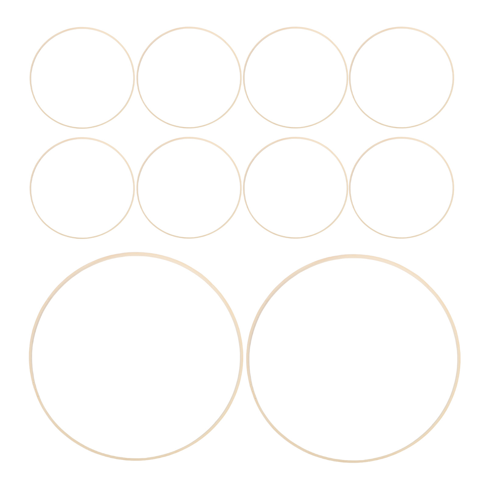 10Pcs Bamboo Floral Hoops Rust - Wedding Floral Supply ulasan dan harga