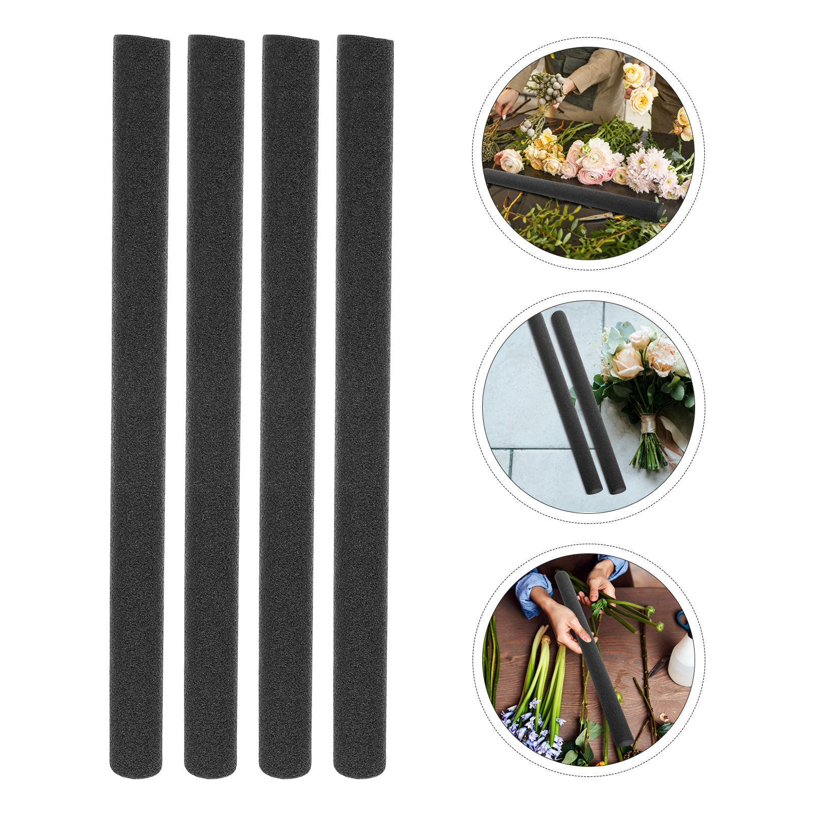 8Pcs Floral Foam Rods Black 1. - Wedding Floral Supply ulasan dan harga