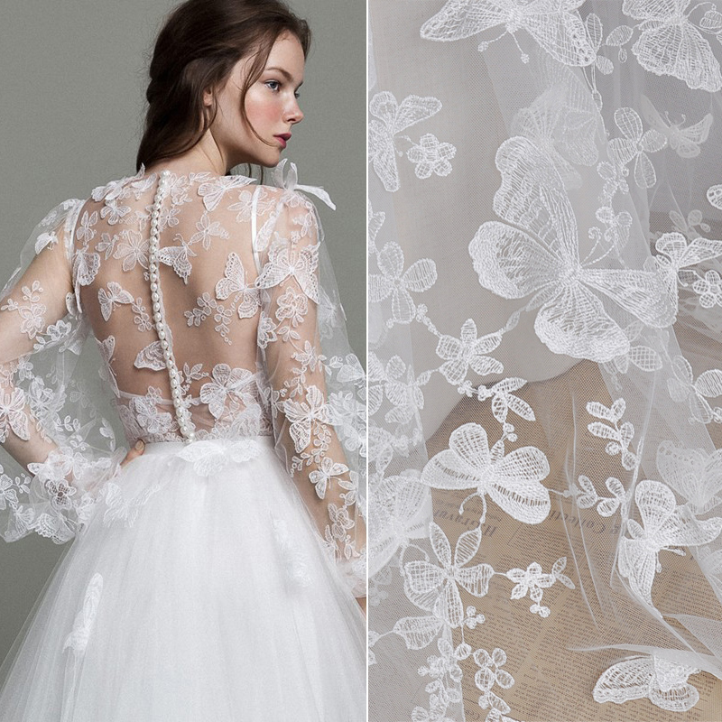 1 Yard 3D Butterfly Embroidery - Wedding Water Supply ulasan dan harga
