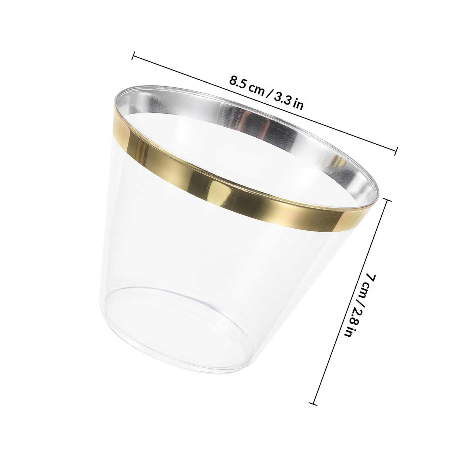 25pcs Gold Foil Plastic Clear  - Wedding Water Supply ulasan dan harga